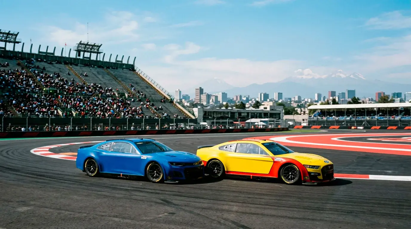 Coches NASCAR Cup Series en el Autódromo Hermanos Rodríguez de Ciudad de México